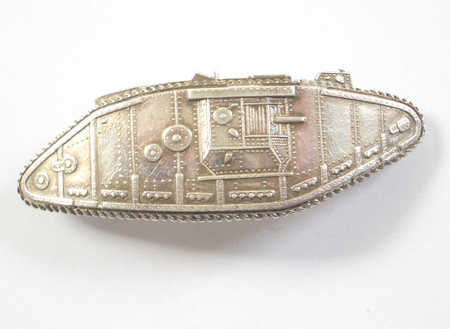 Tank Corps Officer's 1917 silver arm badge