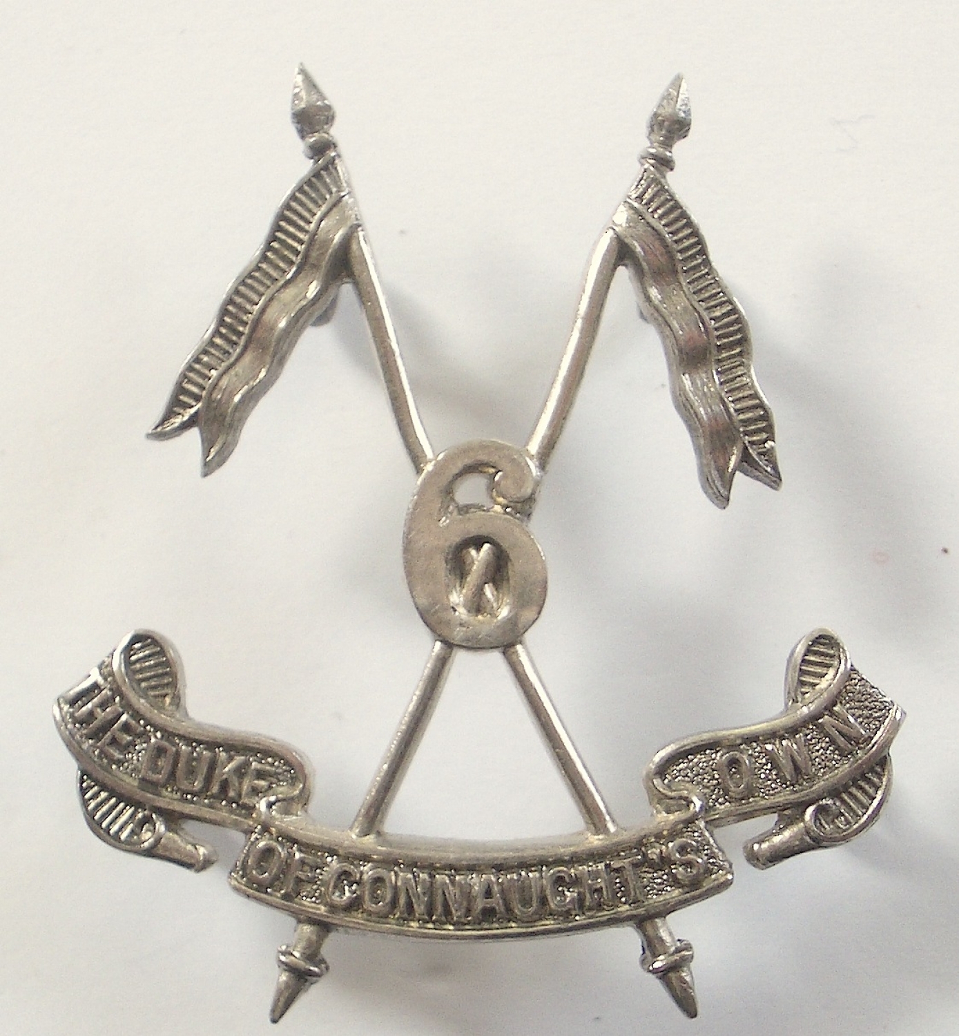 Indian Army 6th DCO Lancers 1921 hallmarked silver cap badge