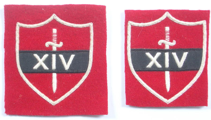 14th Army pair of WW2 formation signs