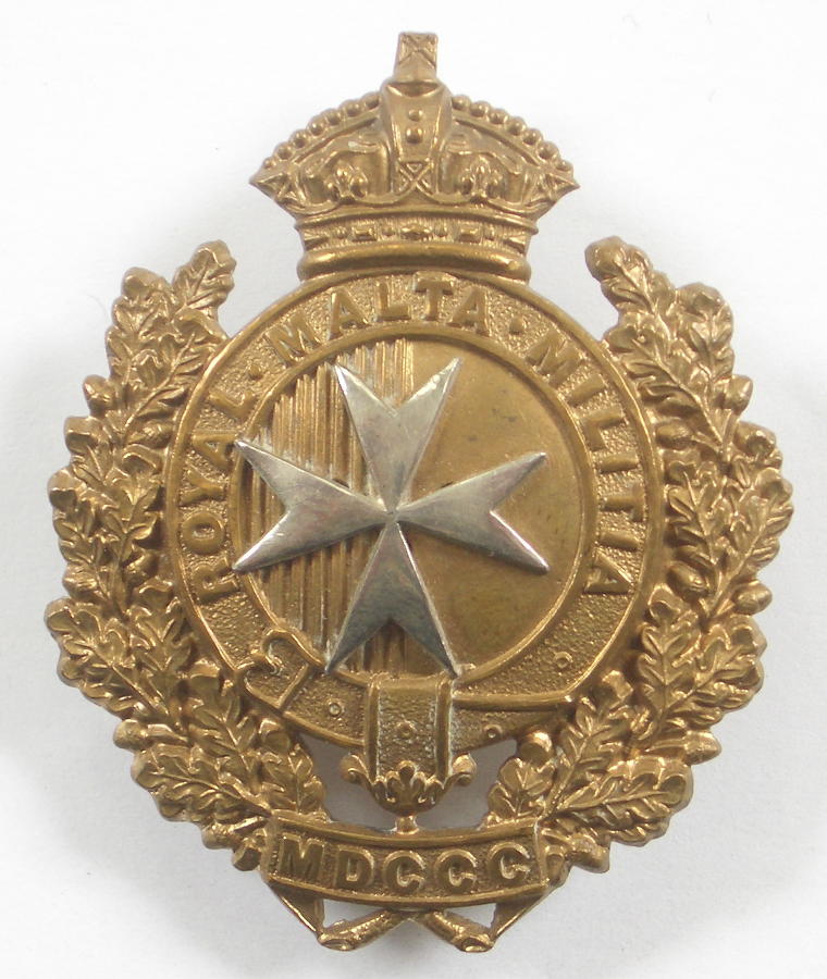 Royal Malta Militia Victorian cap badge