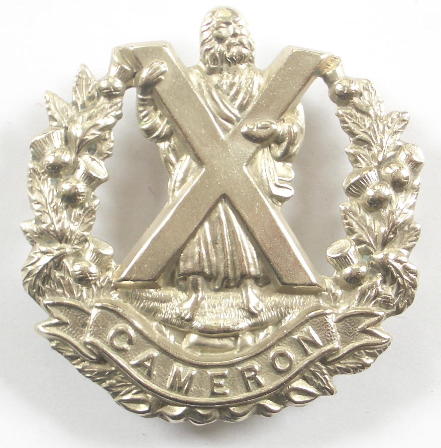 Cameron Highlanders of Canada glengarry badge