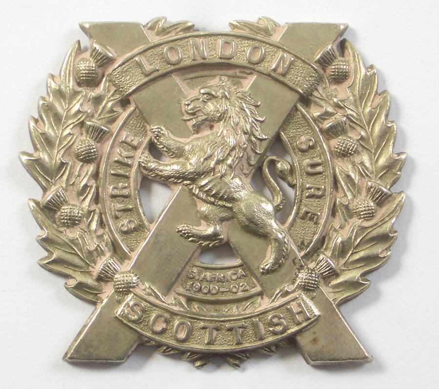 London Scottish post 1908 sporran badge