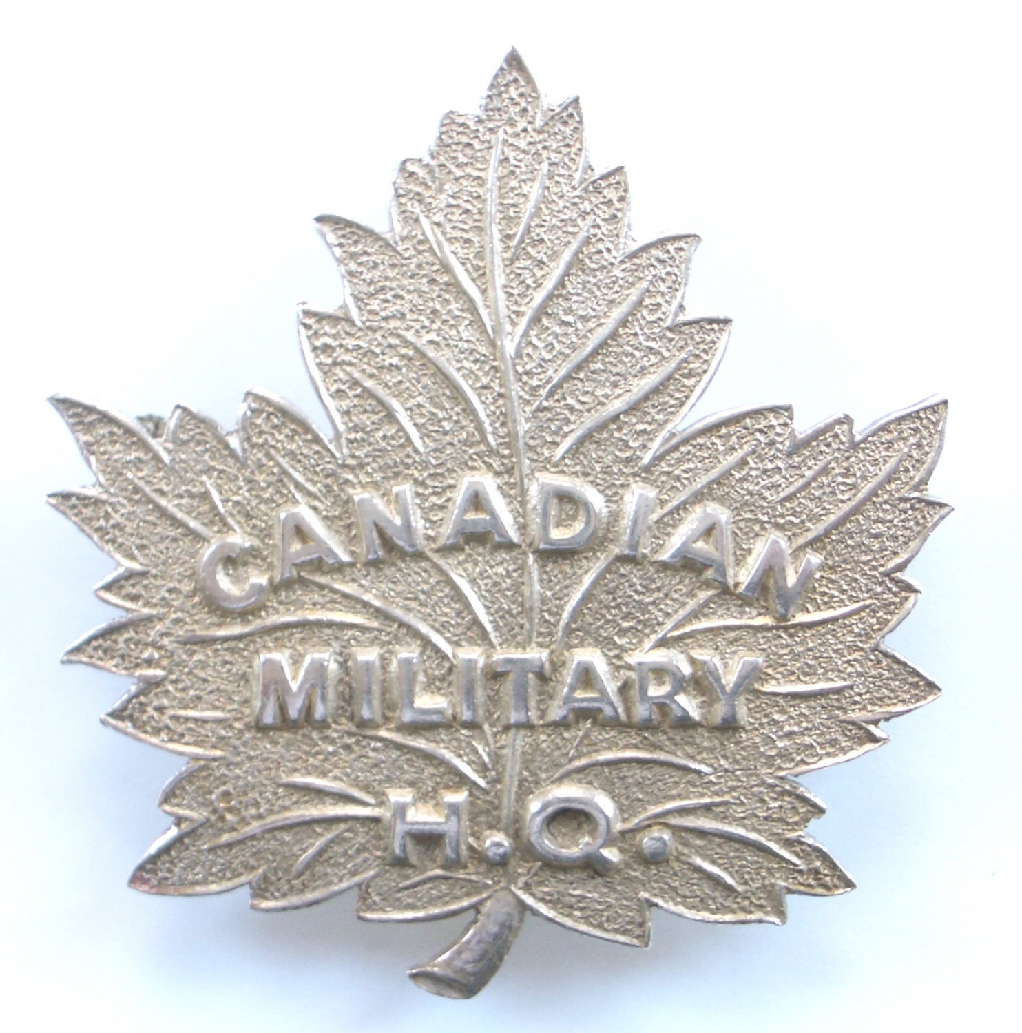 Canadian Military HQ WW1 silver badge