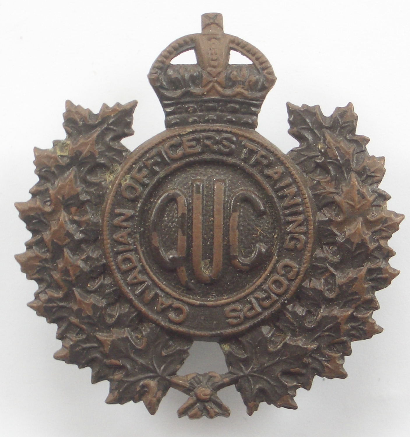 QUC Canadian OTC bronze cap badge