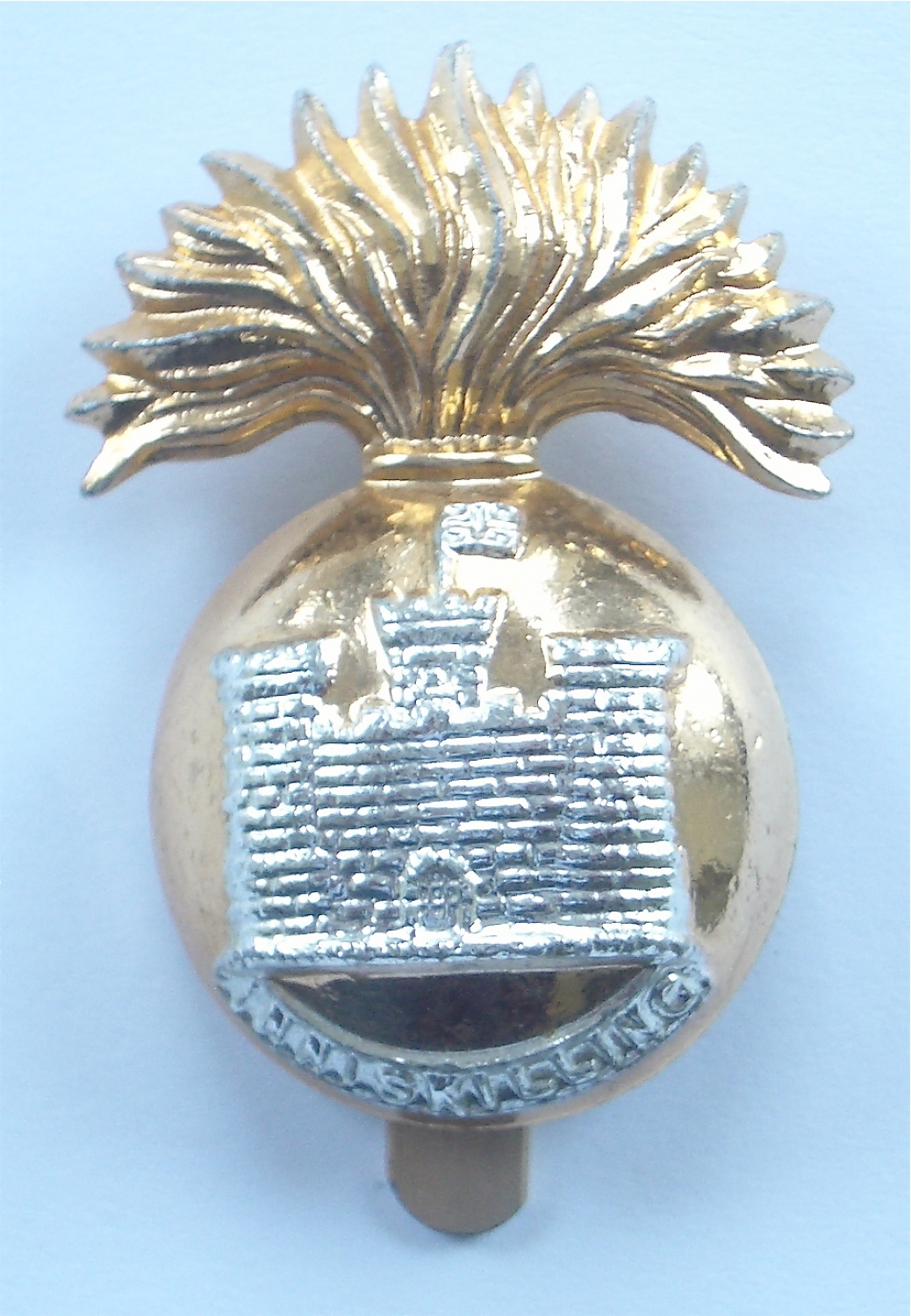 Inniskilling Fusiliers anodised cap badge