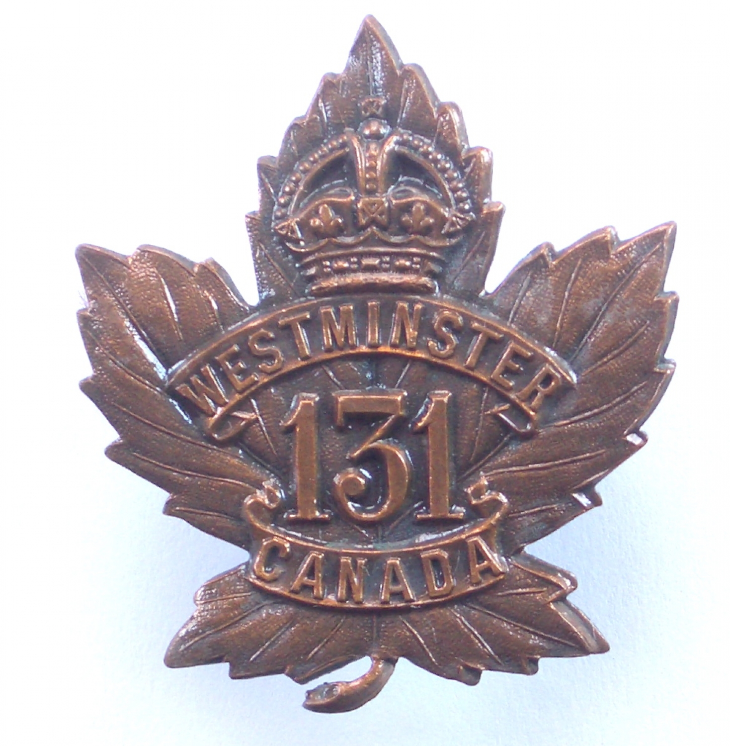 131st (Westminster) WW1 CEF cap badge