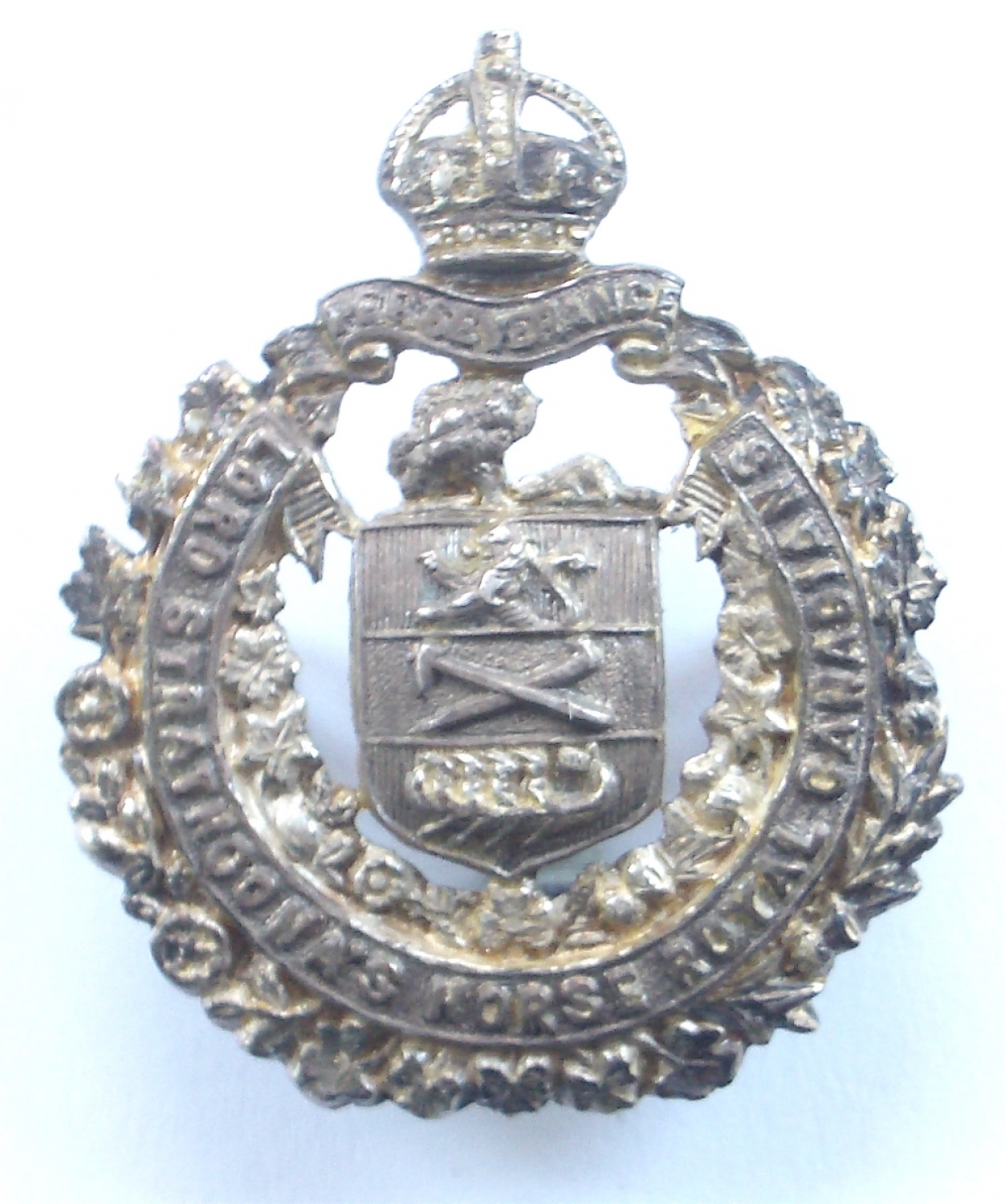 Canadian Lord Strathcona Horse hallmarked silver badge