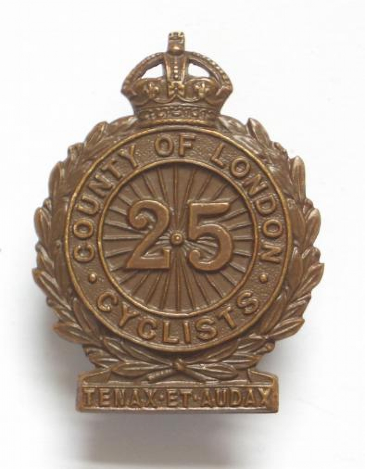 25th County of London Cyclists cap badge
