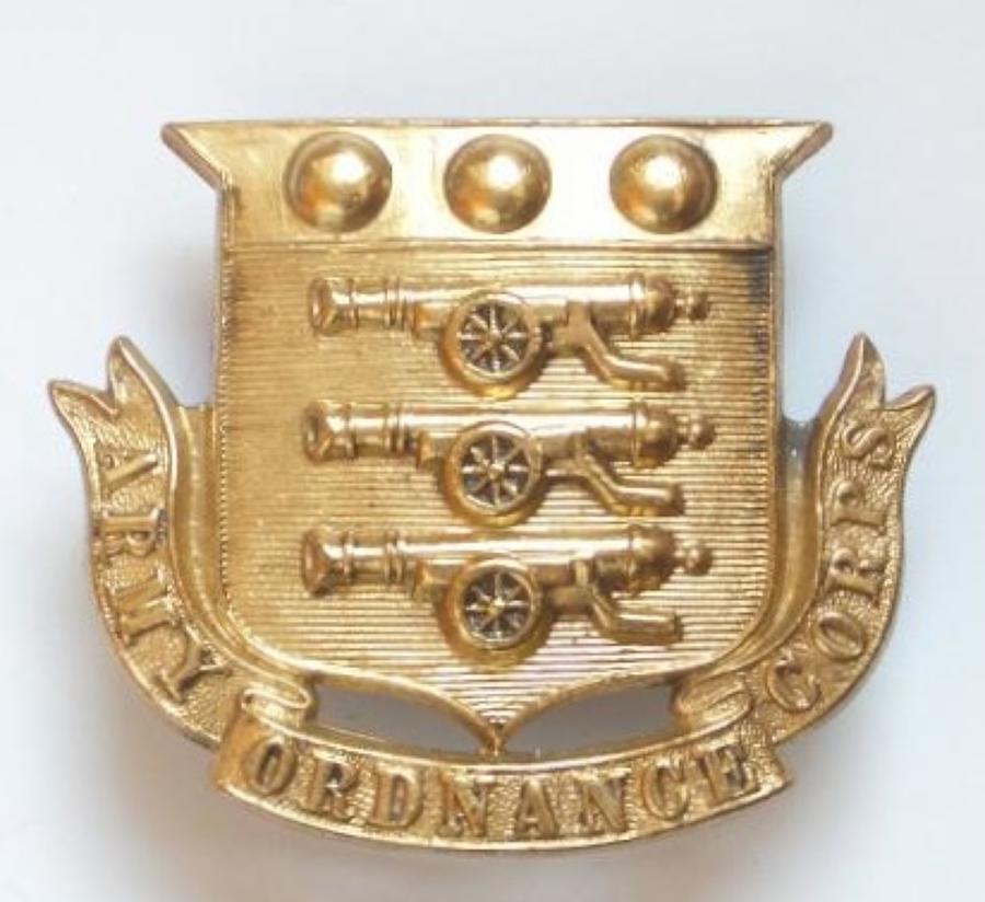 Army Ordnance Corps large Victorian cap badge