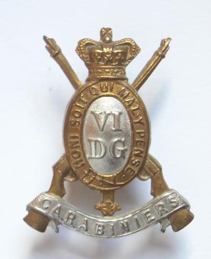 6th Dragoon Guards Victorian cap badge