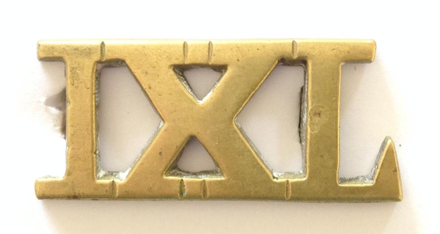 IXL cast brass 9th Lancer title