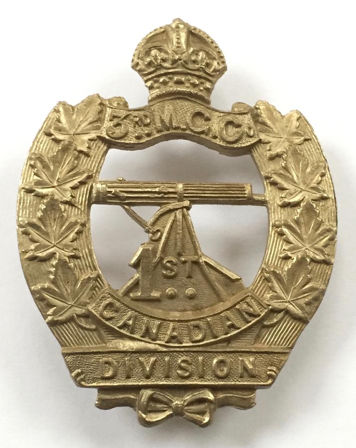 3rd MG Co 1st Canadian Div CEF cap badge