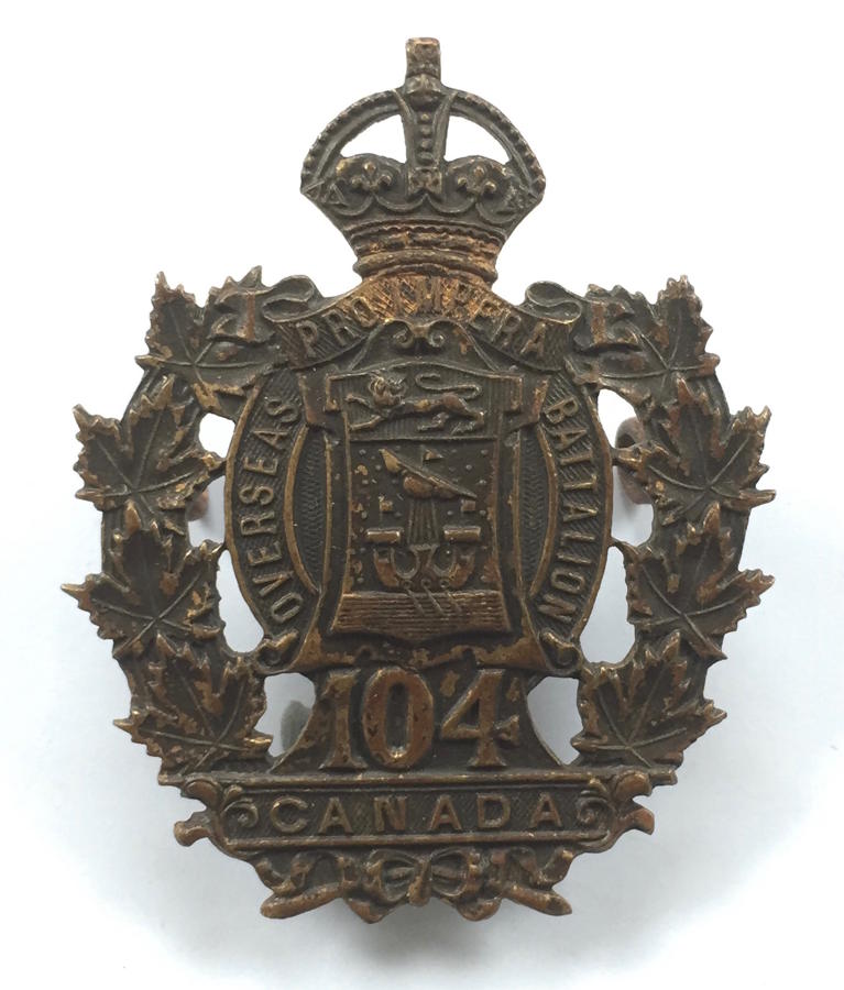 Canadian. 104th (Sussex, New Brunsick) Bn WW1 CEF badge