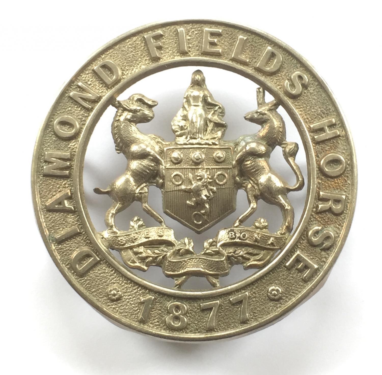 Diamond Fields Horse cap badge c 1902-06.