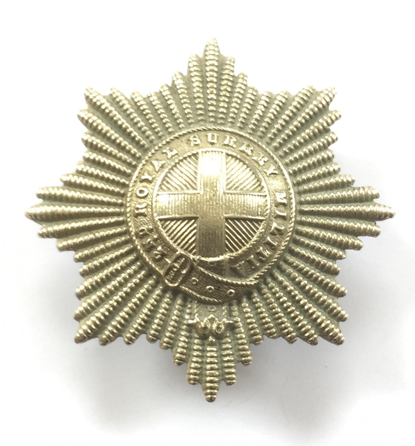 2nd Royal Surrey Militia Victorian OR’s glengarry badge