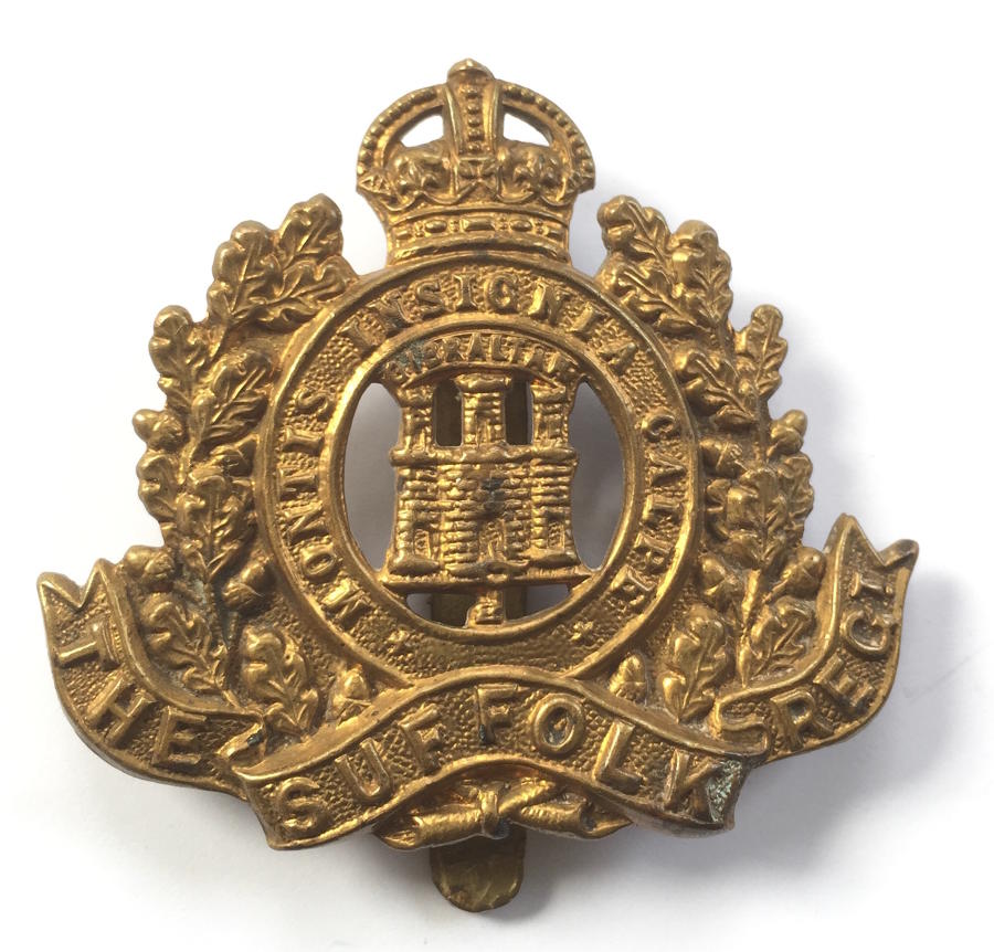Suffolk Regiment WW1 1916 brass economy badge