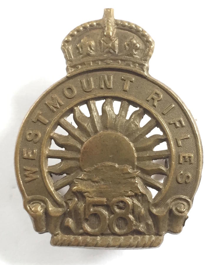 58th Westmount Rifle Militia cap badge