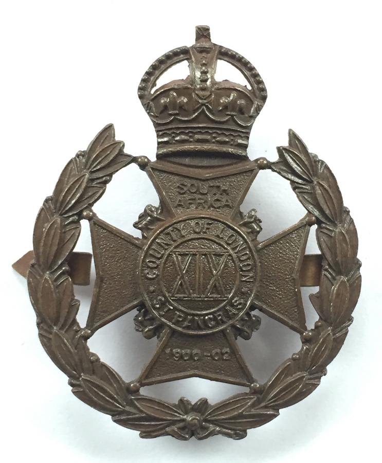 19th Bn. London Regt (St. Pancras) OSD cap badge