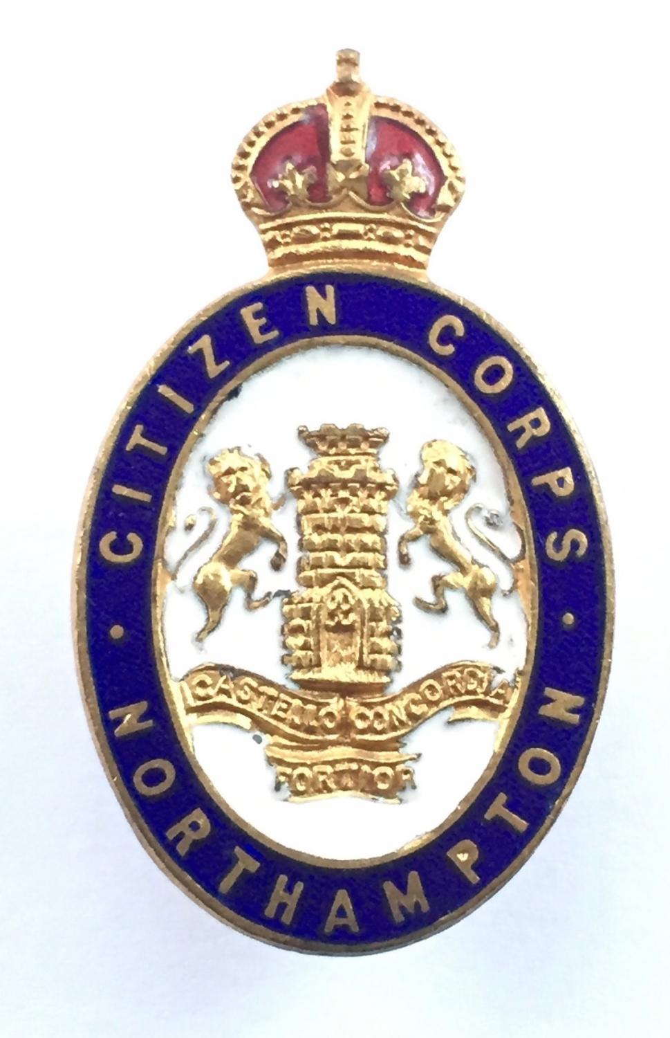 Northampton Citizen Corps WW1 VTC cap badge