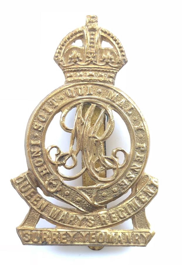 Queen Mary's Own Own Surrey Yeomanry cap badge