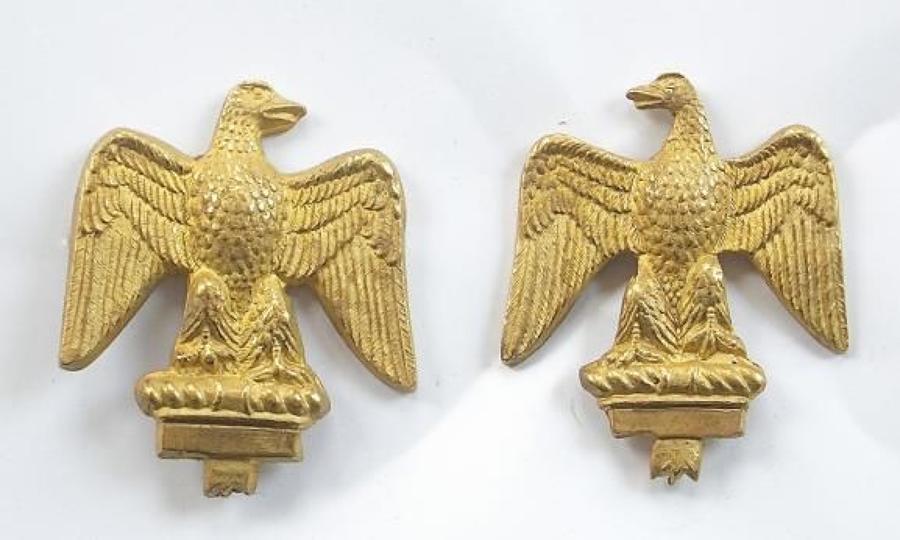 Essex Regiment pair of Officer&rsquo;s gilt collar badges.