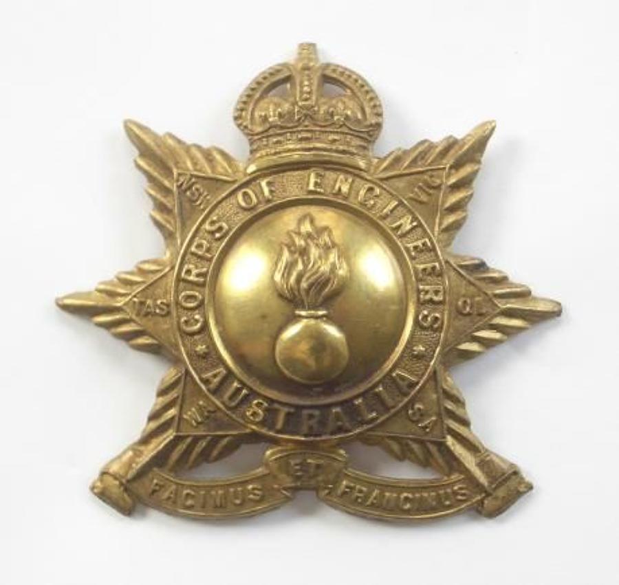 Australian Corps of Engineers head-dress badge circa 1902-12