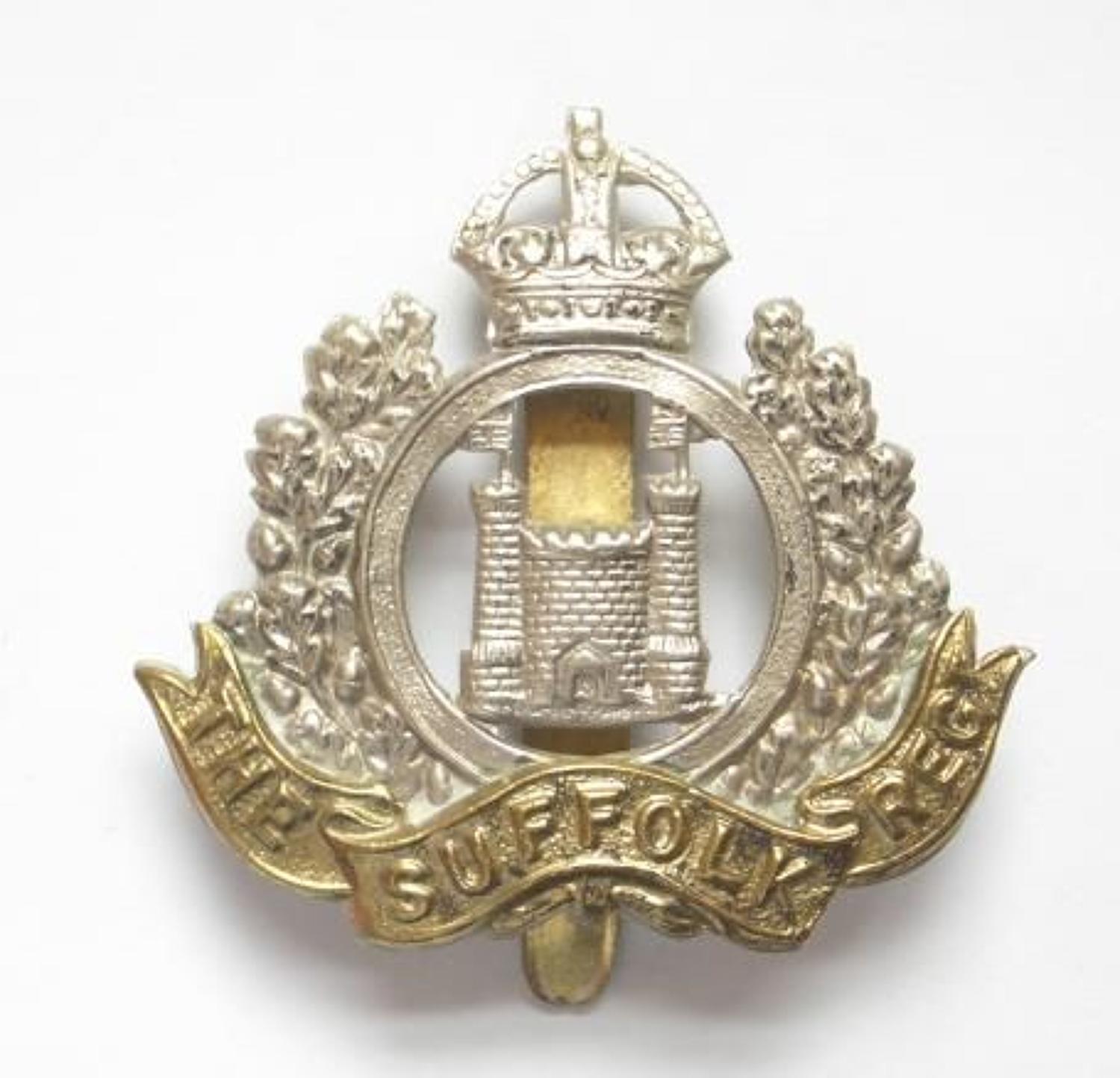 4th, 5th & 6th Bns. Suffolk Regiment post 1908 Two Tower Cap Badge by