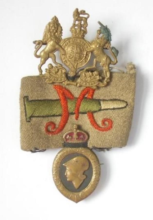 WW1 Volunteer Training Corps VTC marksman insignia.