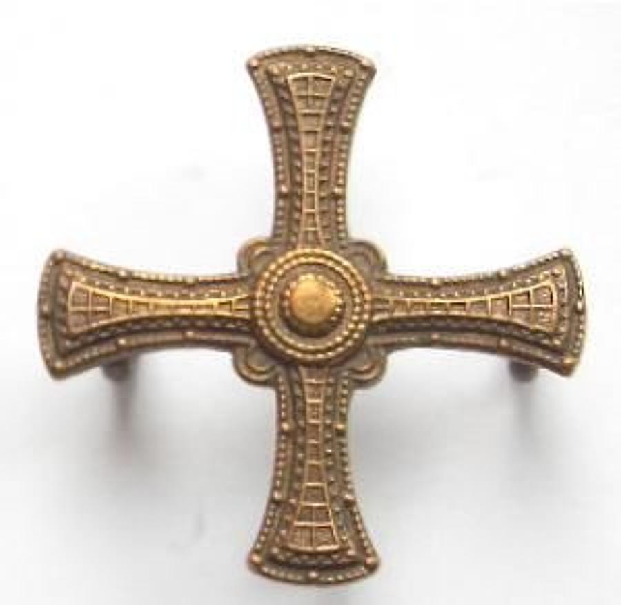Durham University OTC bronze cap badge.