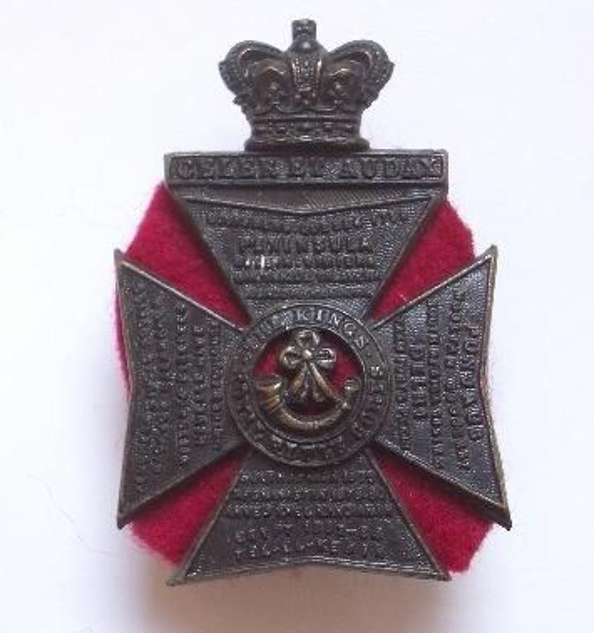 King&rsquo;s Royal Rifle Corps KRRC OR&rsquo;s cap badge circa 1896-1901