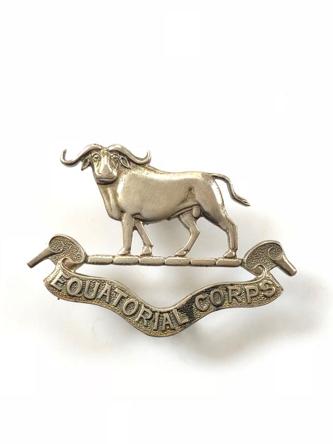 Sudan. Equatorial Corps HM silver cap badge