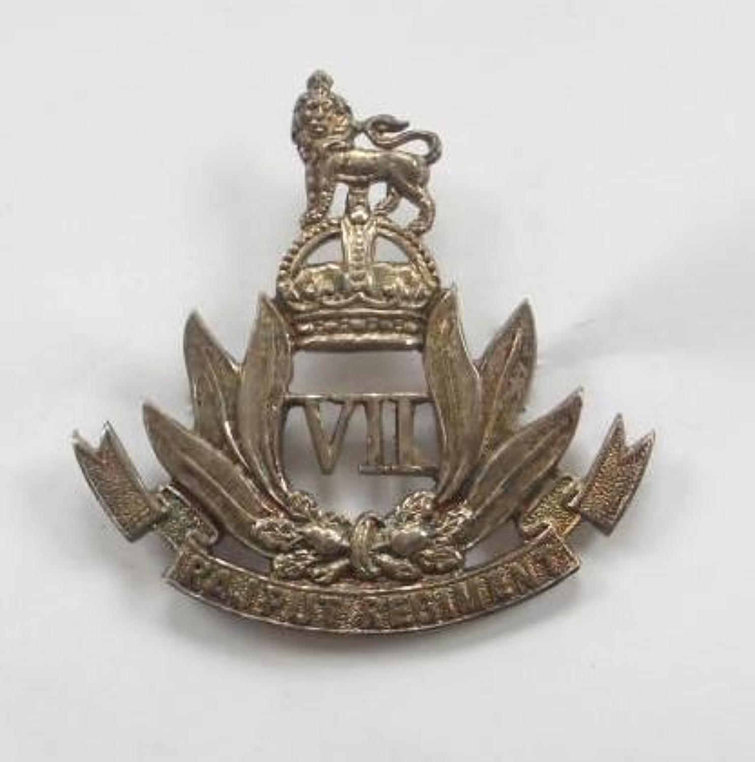 Indian. 7th Rajput Regiment Officer's cap badge by Firmin, London