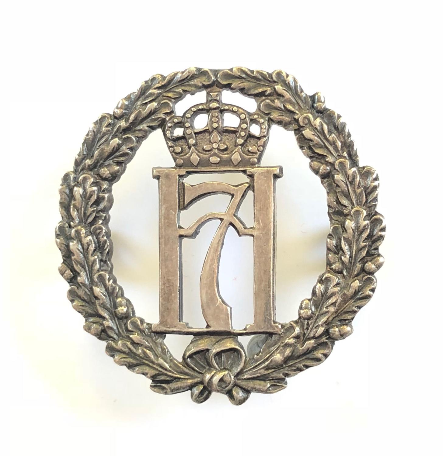 WW2 Free Norwegian Forces 1943 Birmingham hallmarked silver cap badge