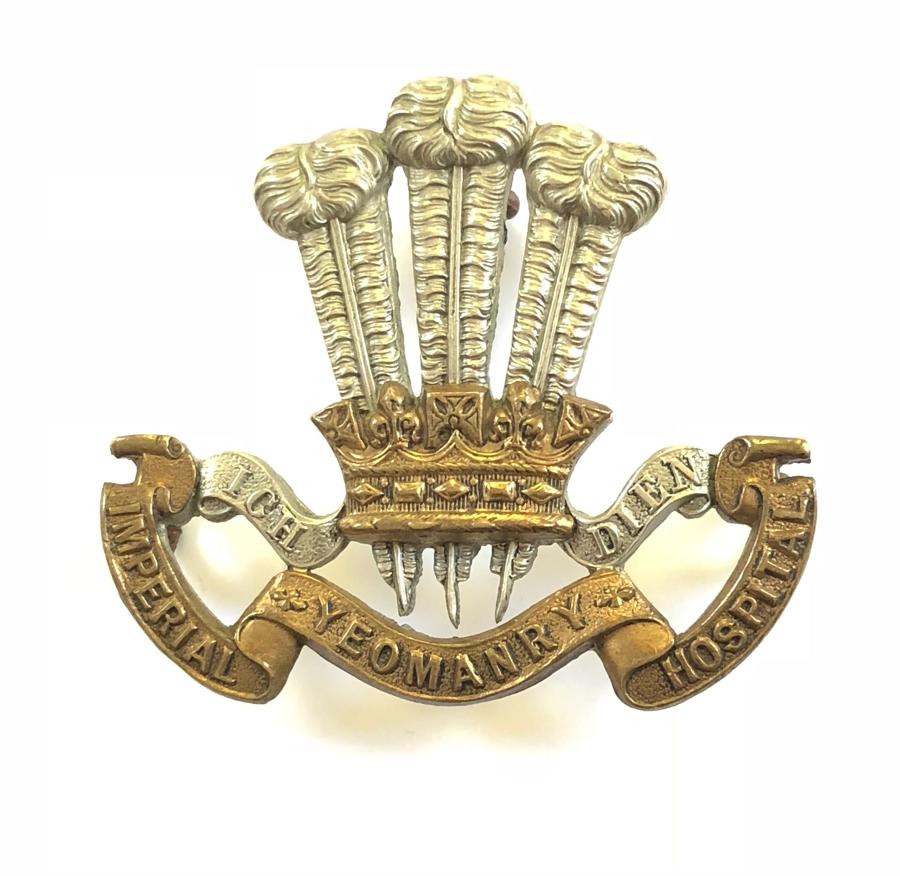 Imperial Yeomanry Hospital Boer War bi-metal slouch hat badge