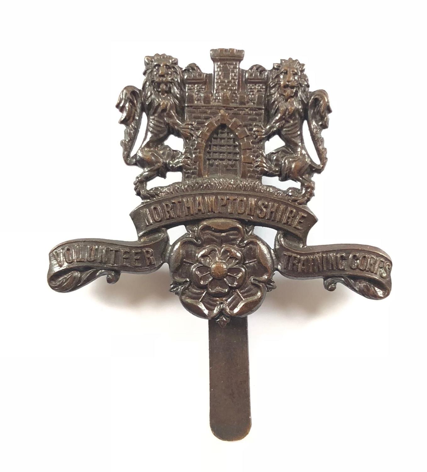 Northamptonshire VTC WW1 scarce bronze cap badge