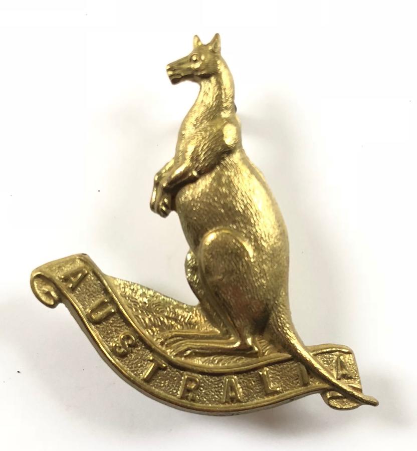 Australian Squadron King’s Colonials rare slouch hat badge