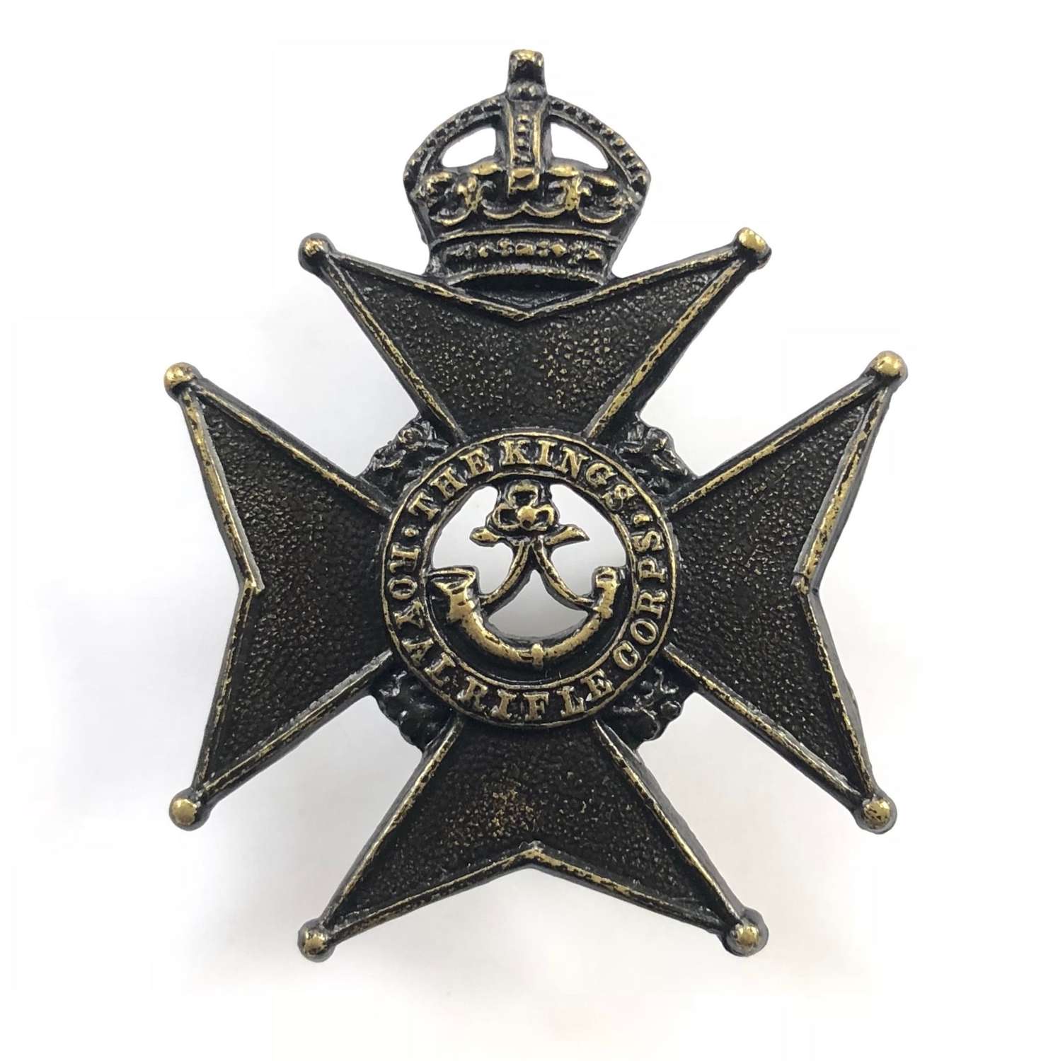 King’s Royal Rifle Corps Militia Edwardian cap badge circa 1901-08