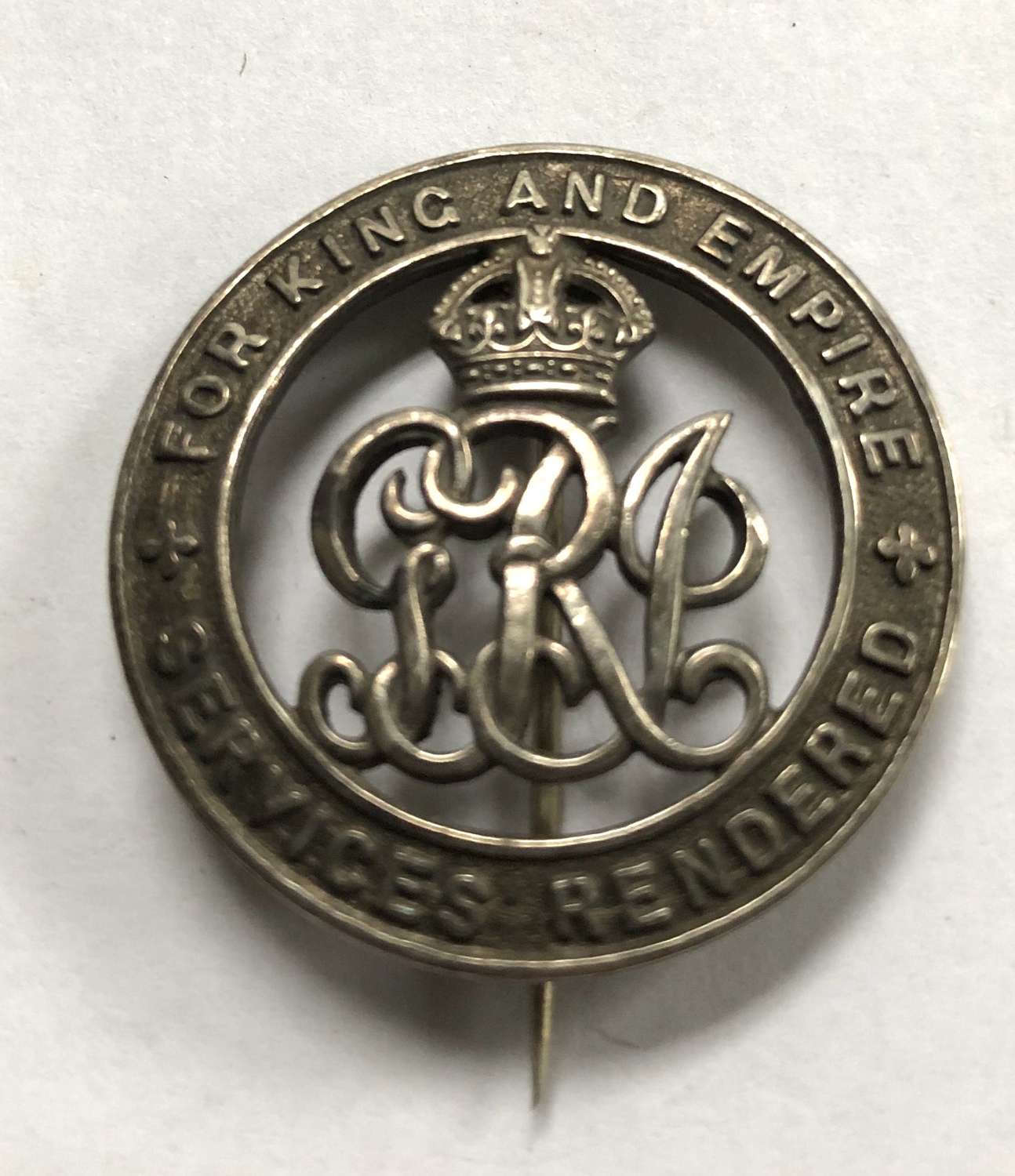 Army Service Corps then Labour Corps WW1 silver wound badge