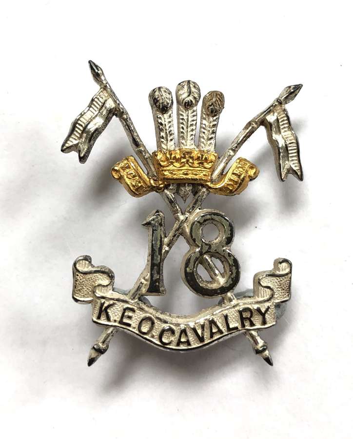Indian Army. 18th King Edward’s Own Cavalry Officer’s silver badge