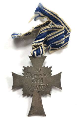 German Third Reich Mother’s Cross 2nd Class circa 1938-45