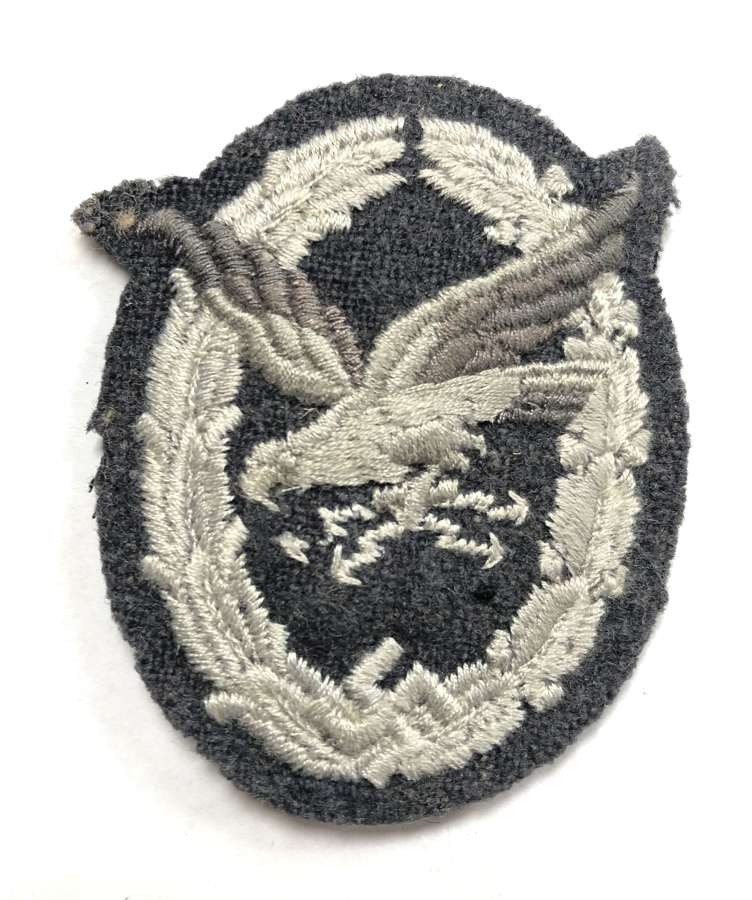 German Third Reich Luftwaffe Air Gunner / Radio Operator cloth badge