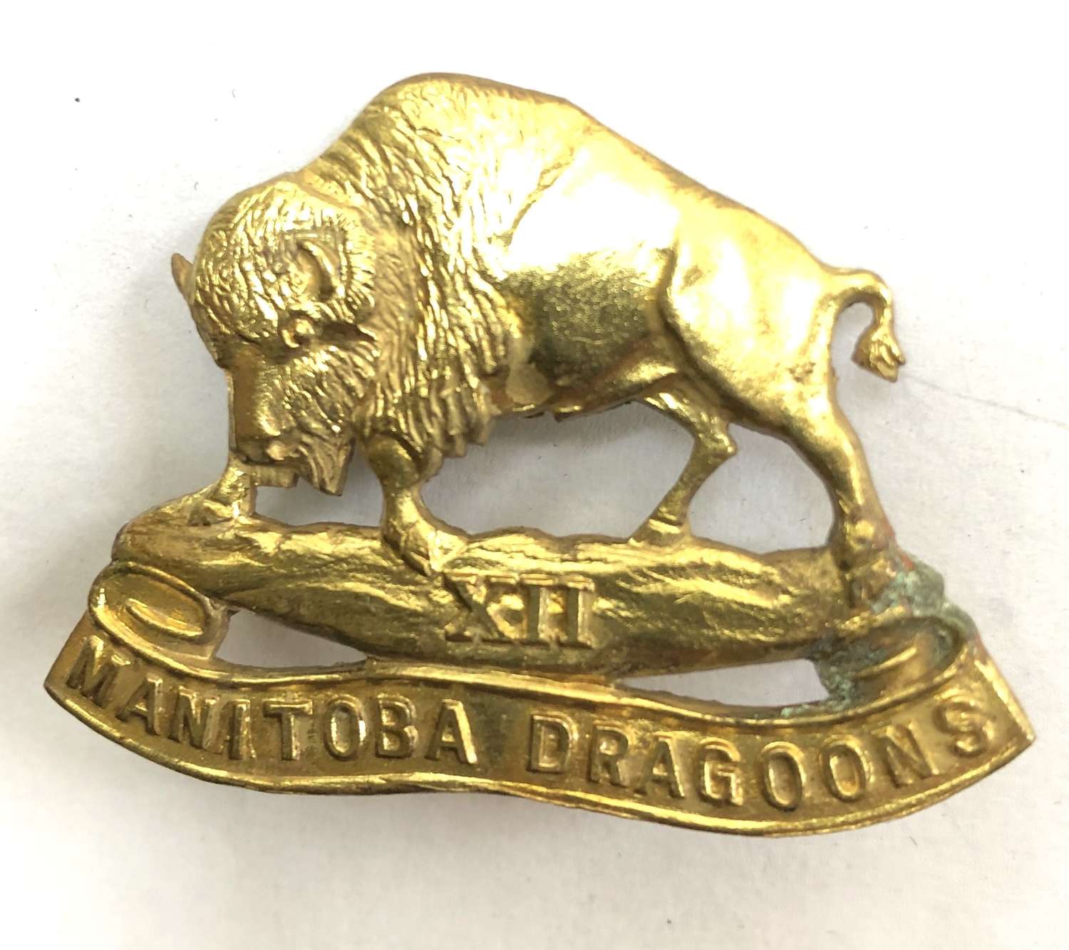 Canadian 12th Manitoba Dragoons cap badge by Scully Ltd Montreal