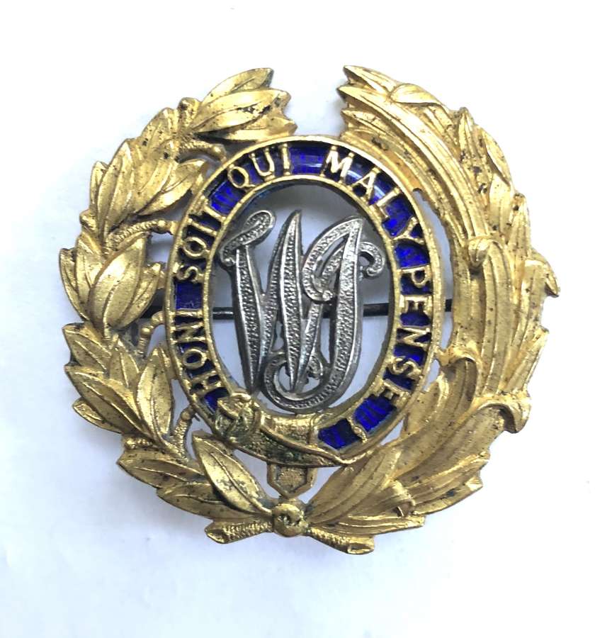 West India Regiment Officer’s helmet pagri badge