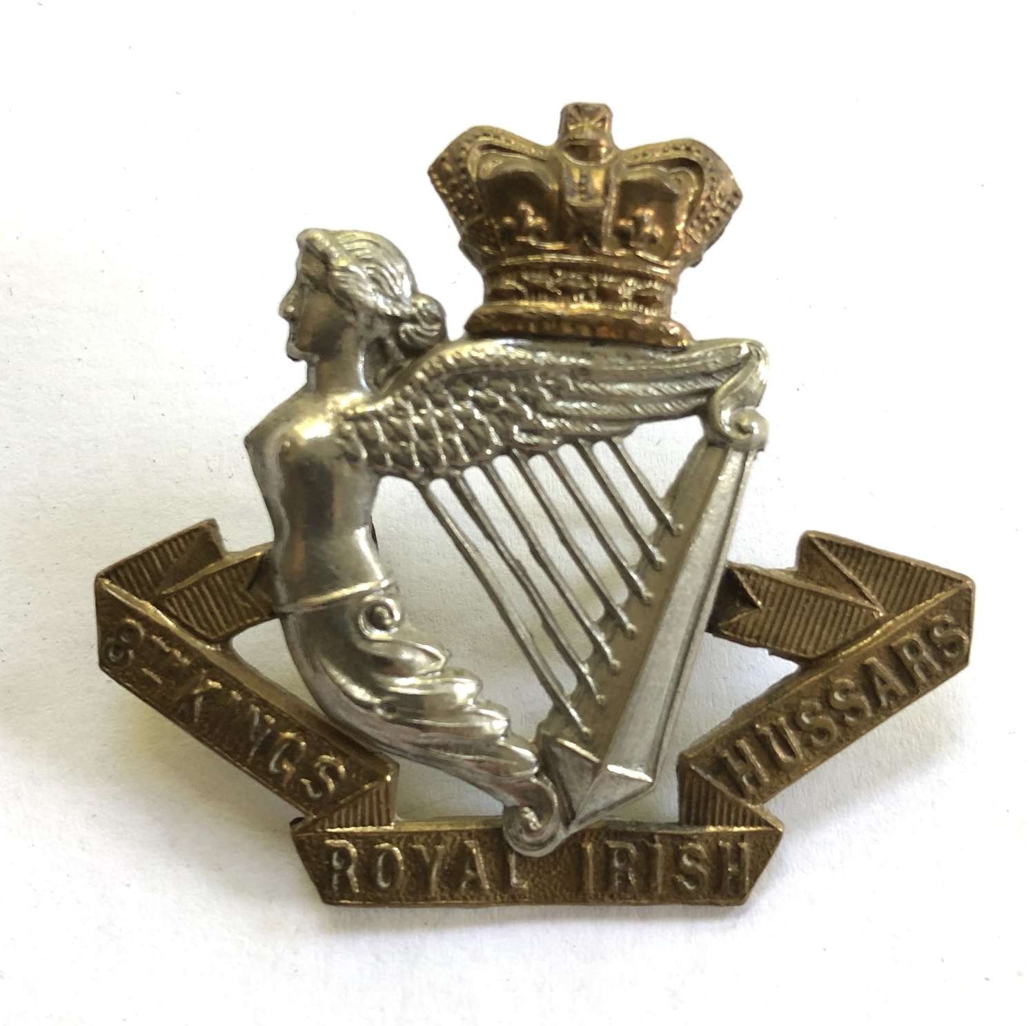 8th King’s Royal Irish Hussars Victorian cap badge circa 1896-1901