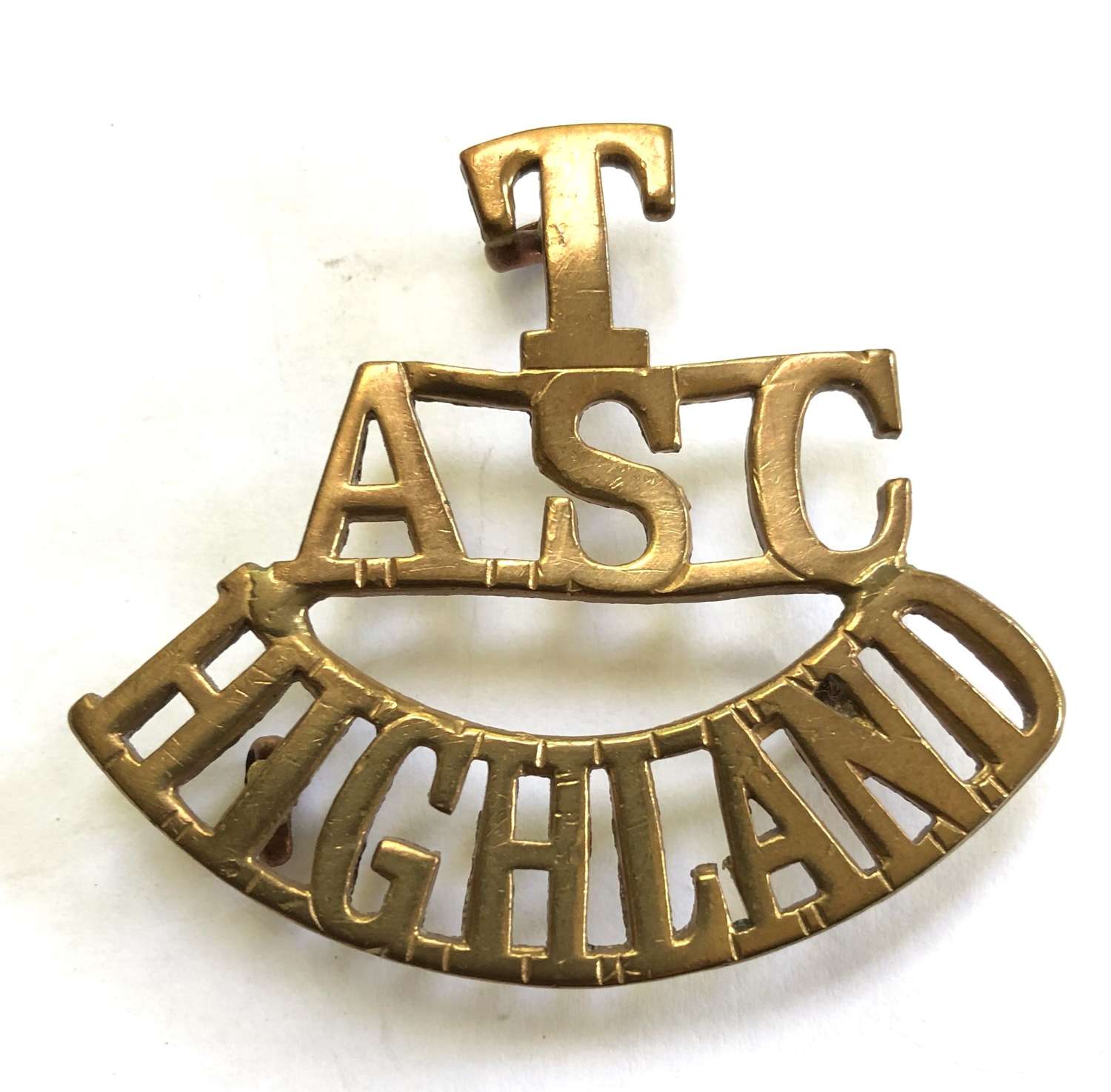 T / ASC / HIGHLAND  Army Service Corps Scottish shoulder title