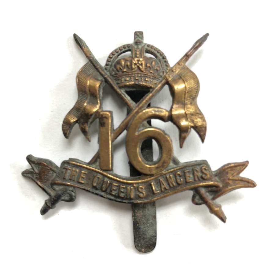16th The Queen's Lancers all brass economy issue circa 1916-18