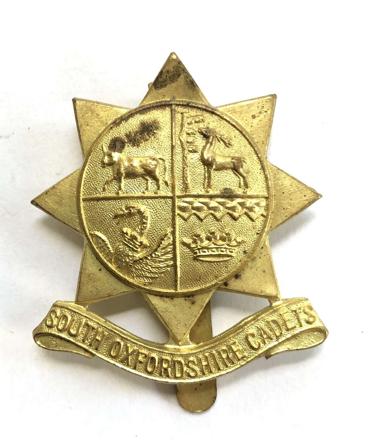 South Oxfordshire Cadets cap badge by J.R .Gaunt, London