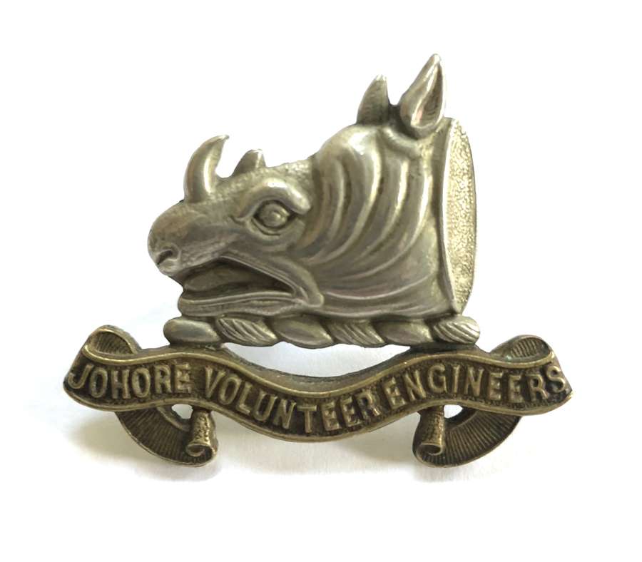 Malay States. Jahore Volunteer Engineers cap badge circa 1928-42