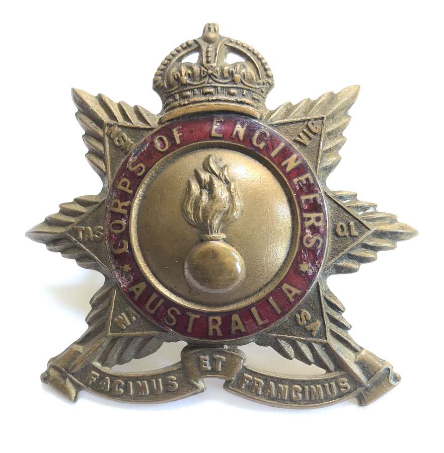 Australian Corps of Engineers Officer's hat badge circa 1901-12