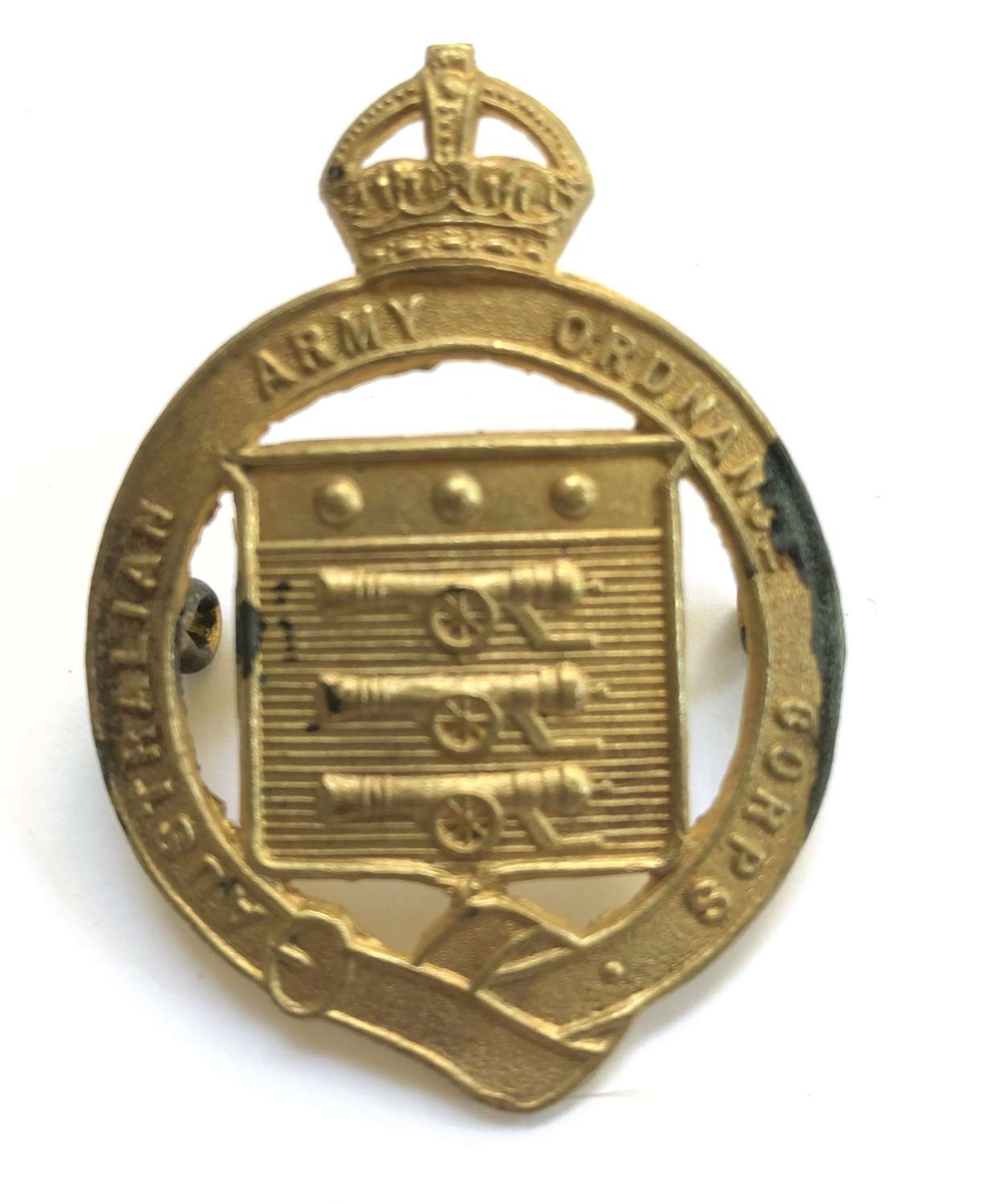 Australian Army Ordnance Corps hat badge circa 1930-42